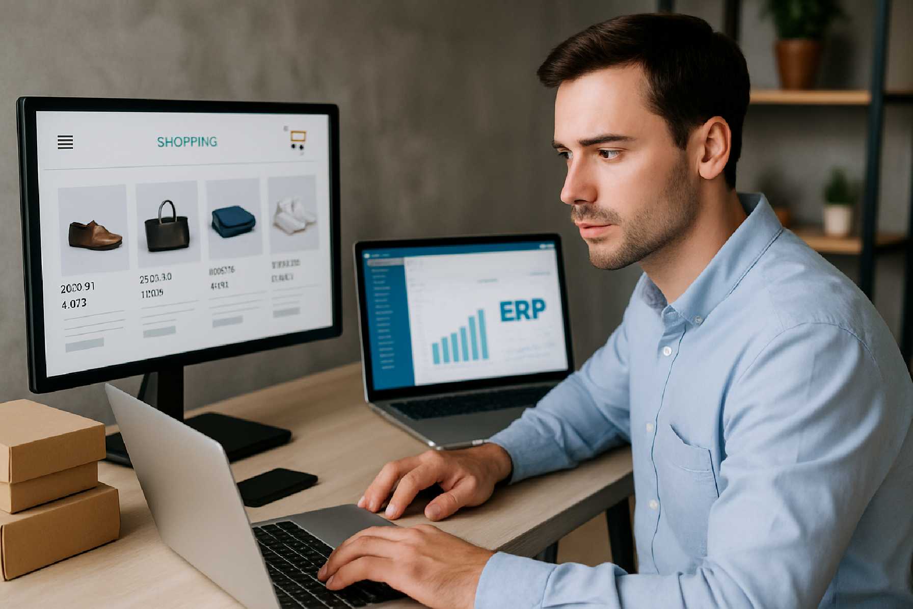 בניית אתר מסחר עם חיבור ל-ERP