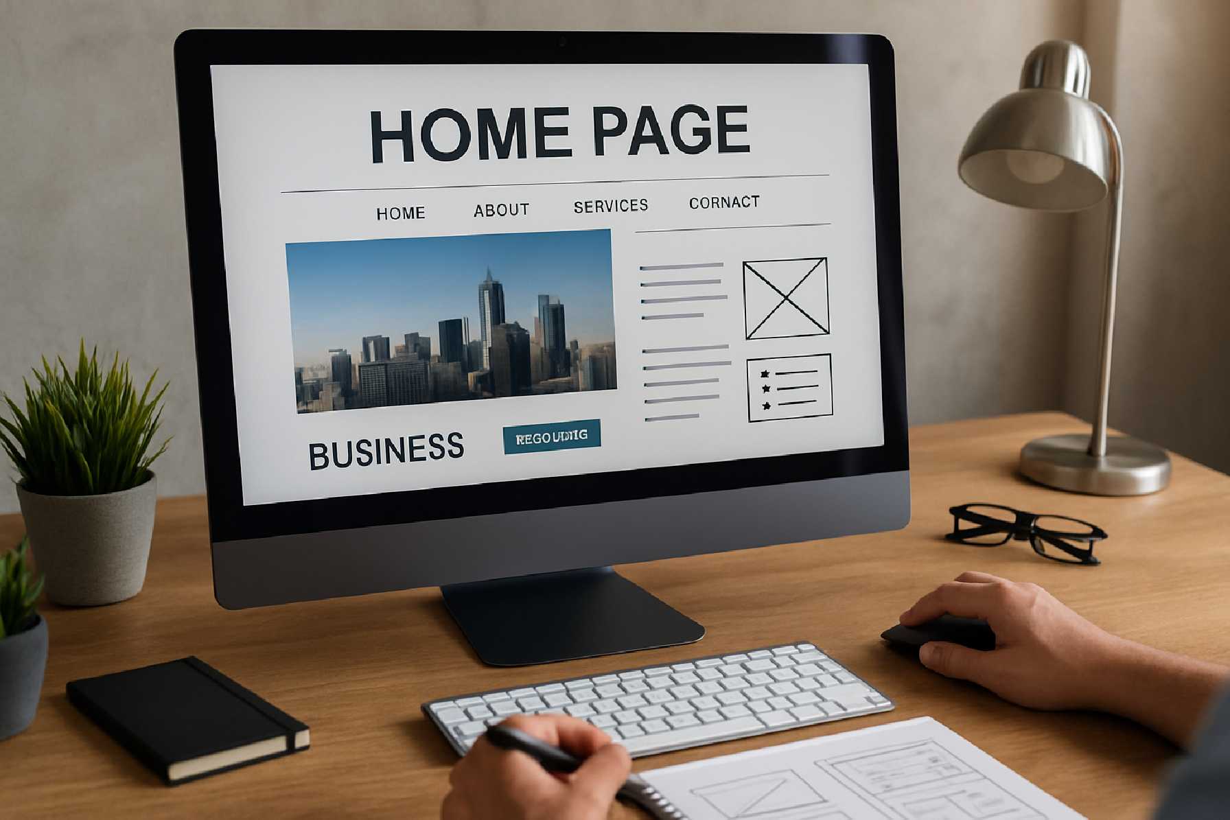 עיצוב דף בית לאתר עסקי